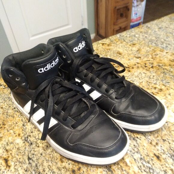 Adidas Shoes Men Originals Hoops 2.0 MID Black White Basketball BB7207 Size 8 - Picture 6 of 12